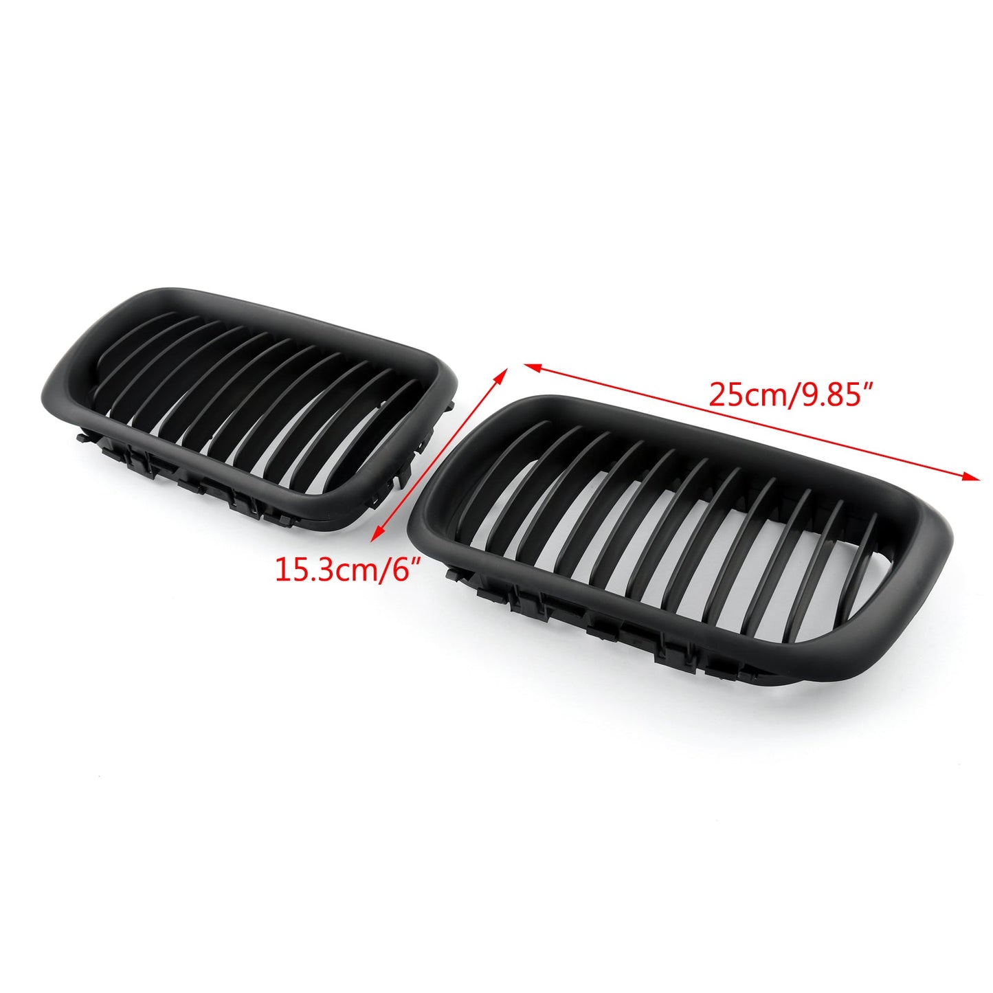 Gloss Black Front Kidney Grill Mesh Grille For BMW E36 1997-1999 3 Series