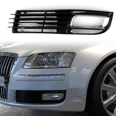 ABS Car Lower Bumper Grille Fog Light Grill w/Chromed For Audi A8 D3 8-1 Right