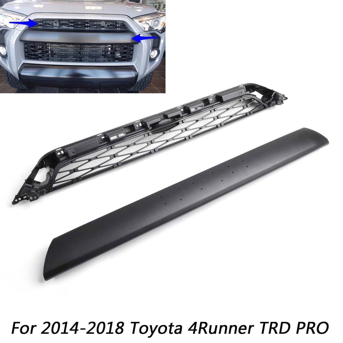 TRD Pro Style Kühlergrill für 4Runner SR5 TRD Premium Limited Nightshade (2014-2019) W/ Logo PZ327-35053