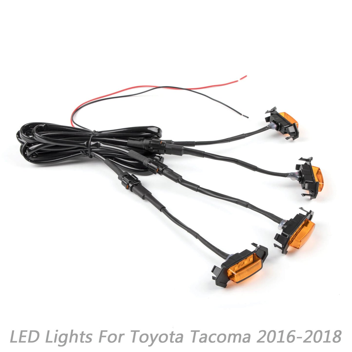 Tacoma 2016-2020 Toyota 4 pièces Grille de pare-chocs avant Grille de remplacement Grille LED Lumières Générique Générique