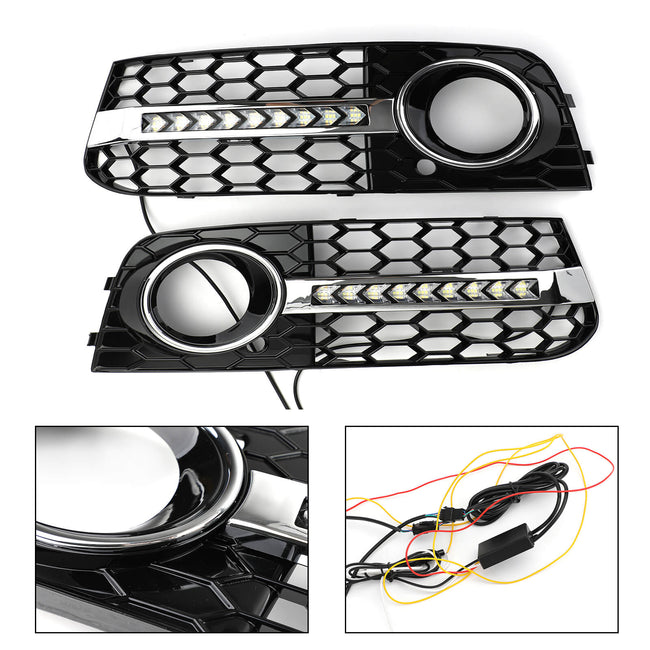 LED coulant en nid d'abeille maille Grille antibrouillard Split signal DRL pour Audi A4 B8 09-11 générique