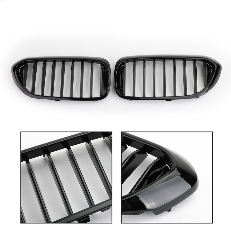 Glossy Black Front Kidney Grille Grill for BMW 5 Series 530i 540i G30 2017-2019