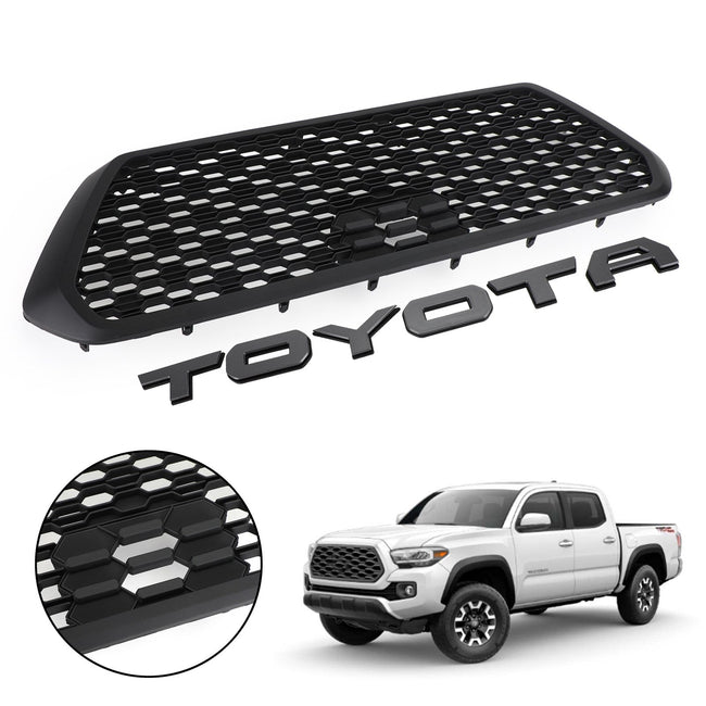2016-2023 Toyota Tacoma PT228-35170 TRD Pro Style mit Buchstaben Mattes schwarzer vorderer Stoßfänger Motorgrill Gitter generisch