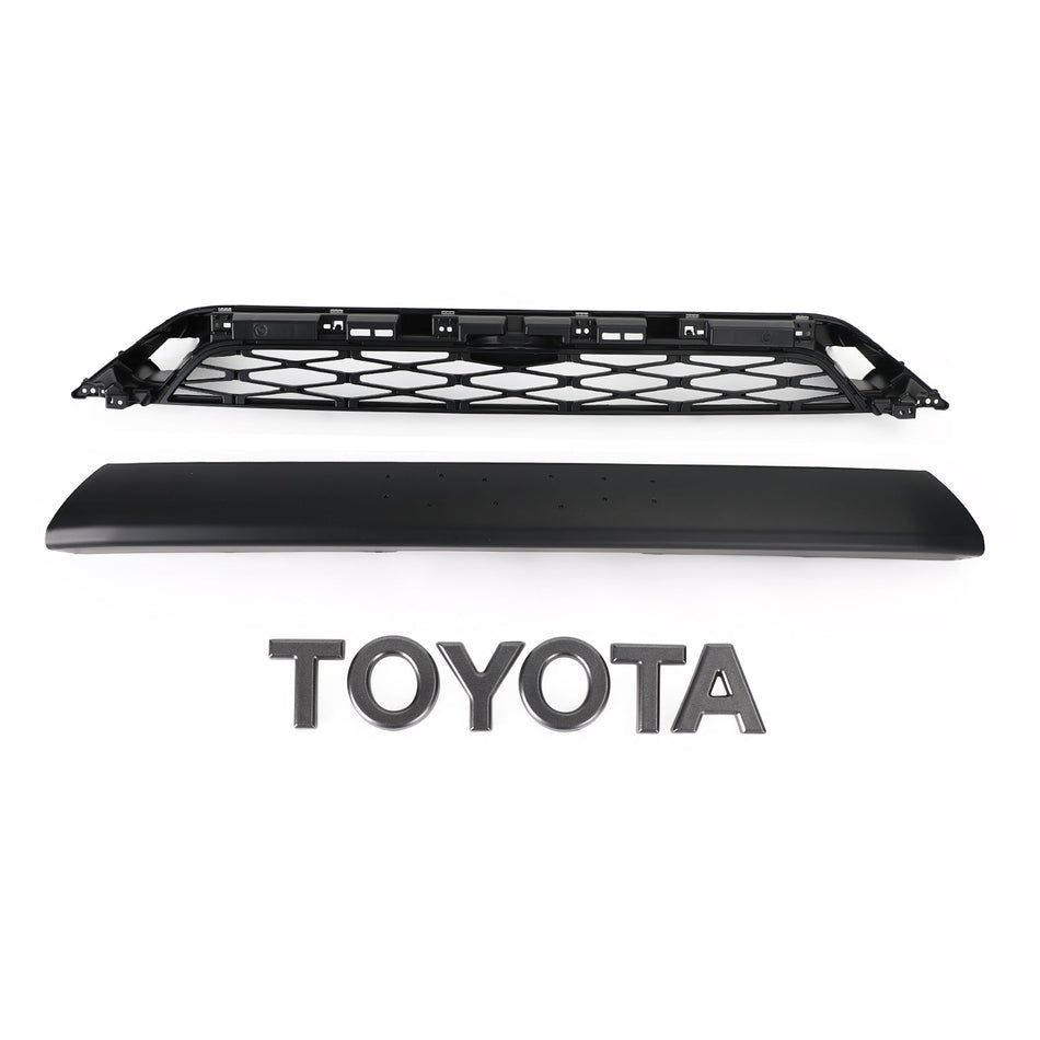 2-teiliges vorderer Sto?f?nger Kühlergrill Fit Toyota 4Runner TRD Pro 2020-2024 Schwarz