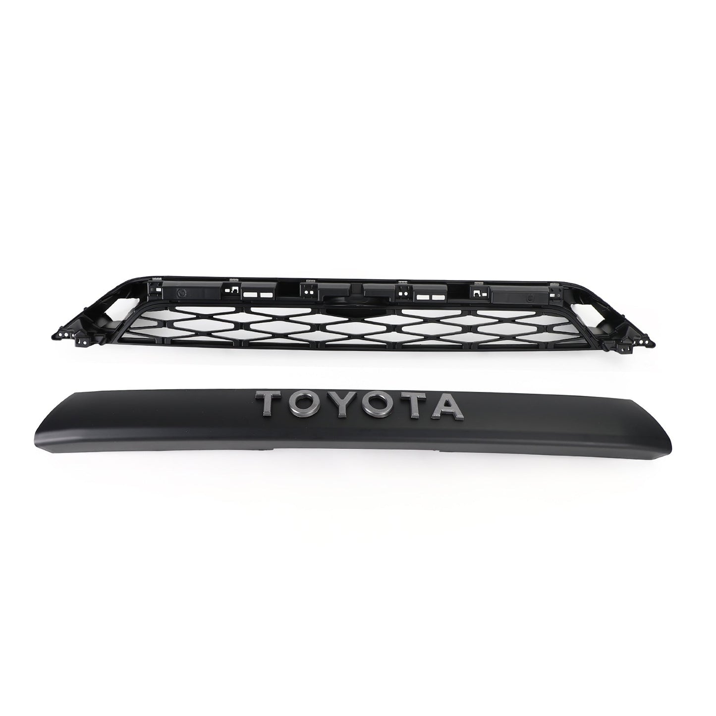 2-teiliges vorderer Stoßfänger Kühlergrill Fit Toyota 4Runner TRD Pro 2020-2024 Schwarz