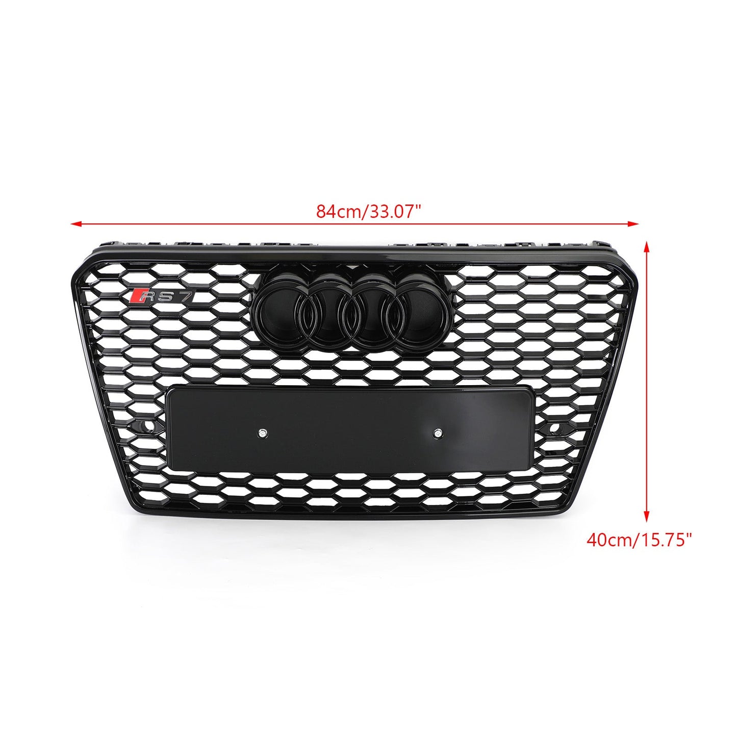 Grille de calandre hexagonale style nid d'abeille style RS7 pour Audi A7/S7 2012-2015 Noir générique