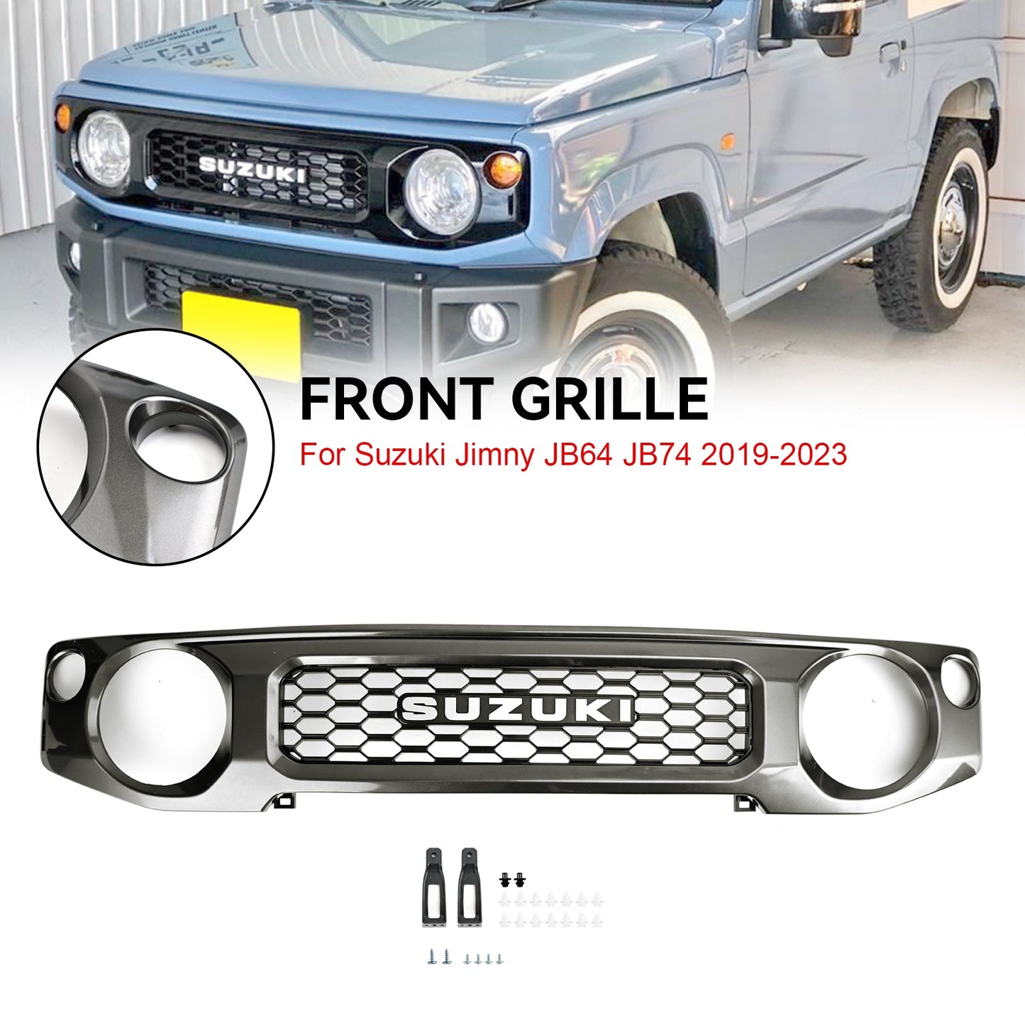 2019–2023 Suzuki Jimny JB74 Waben-Frontsto?stangengrill, grau