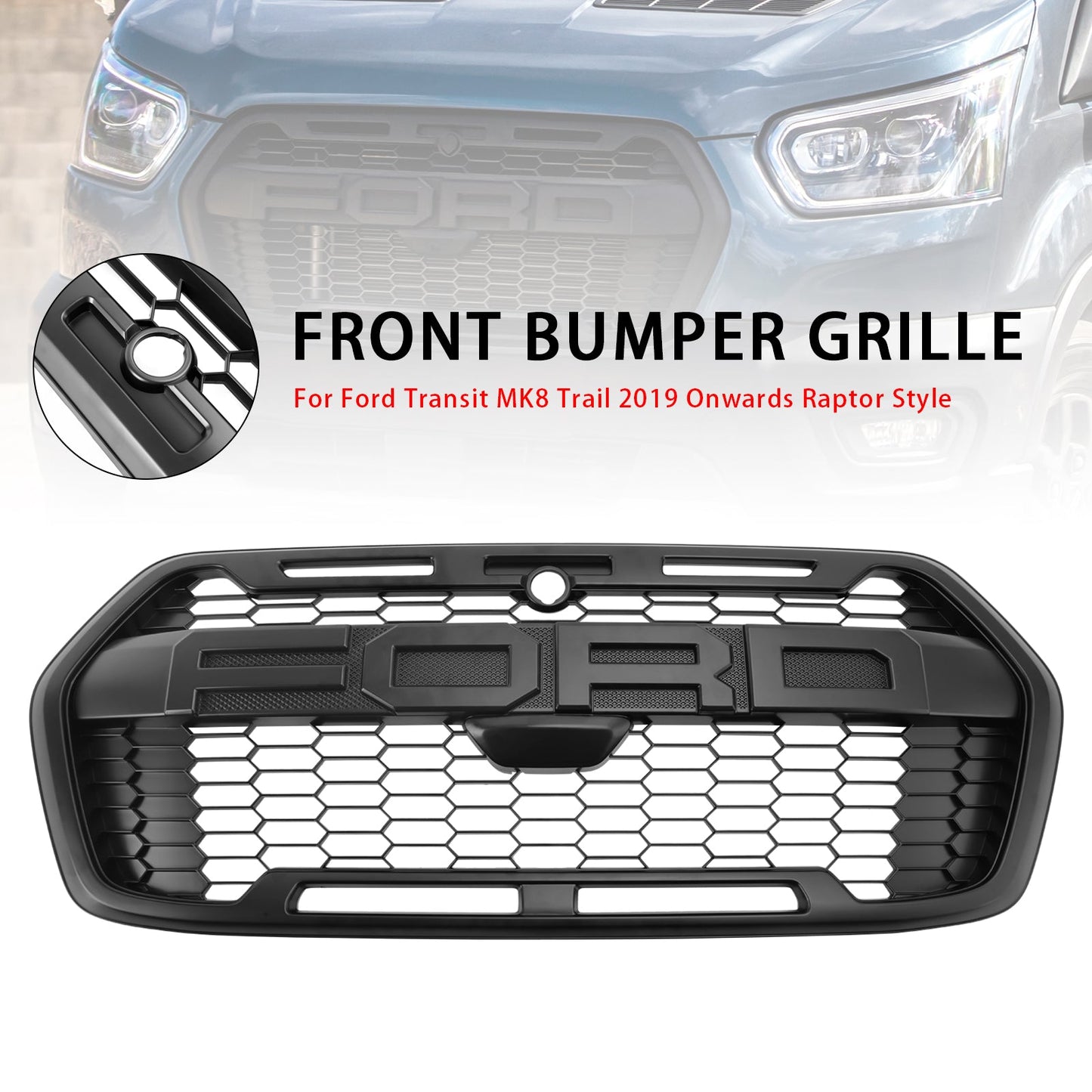 Ab 2019 Ford Transit MK8 Trail Raptor Style Frontstoßstangengrill 2467809