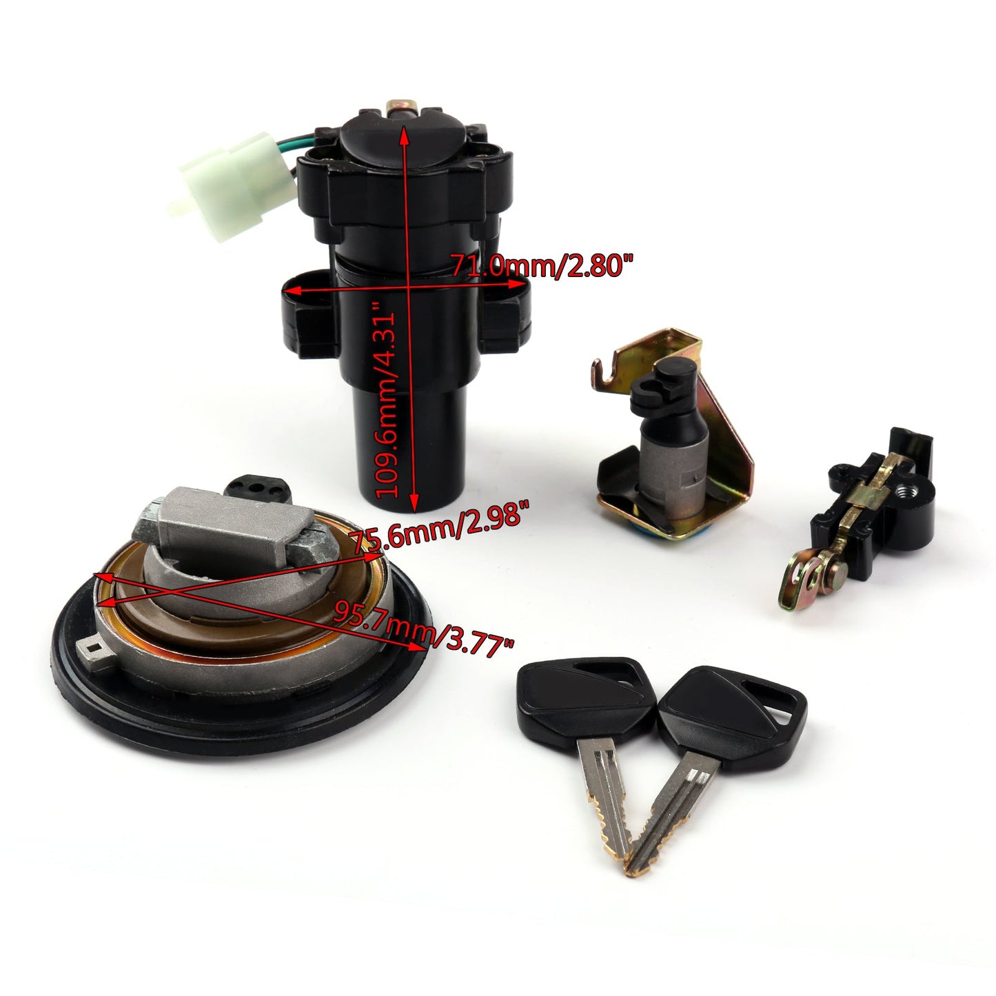 Ignition Switch Lock Fuel Gas Cap Set For Honda XLV65 XL65 Transalp 2-26