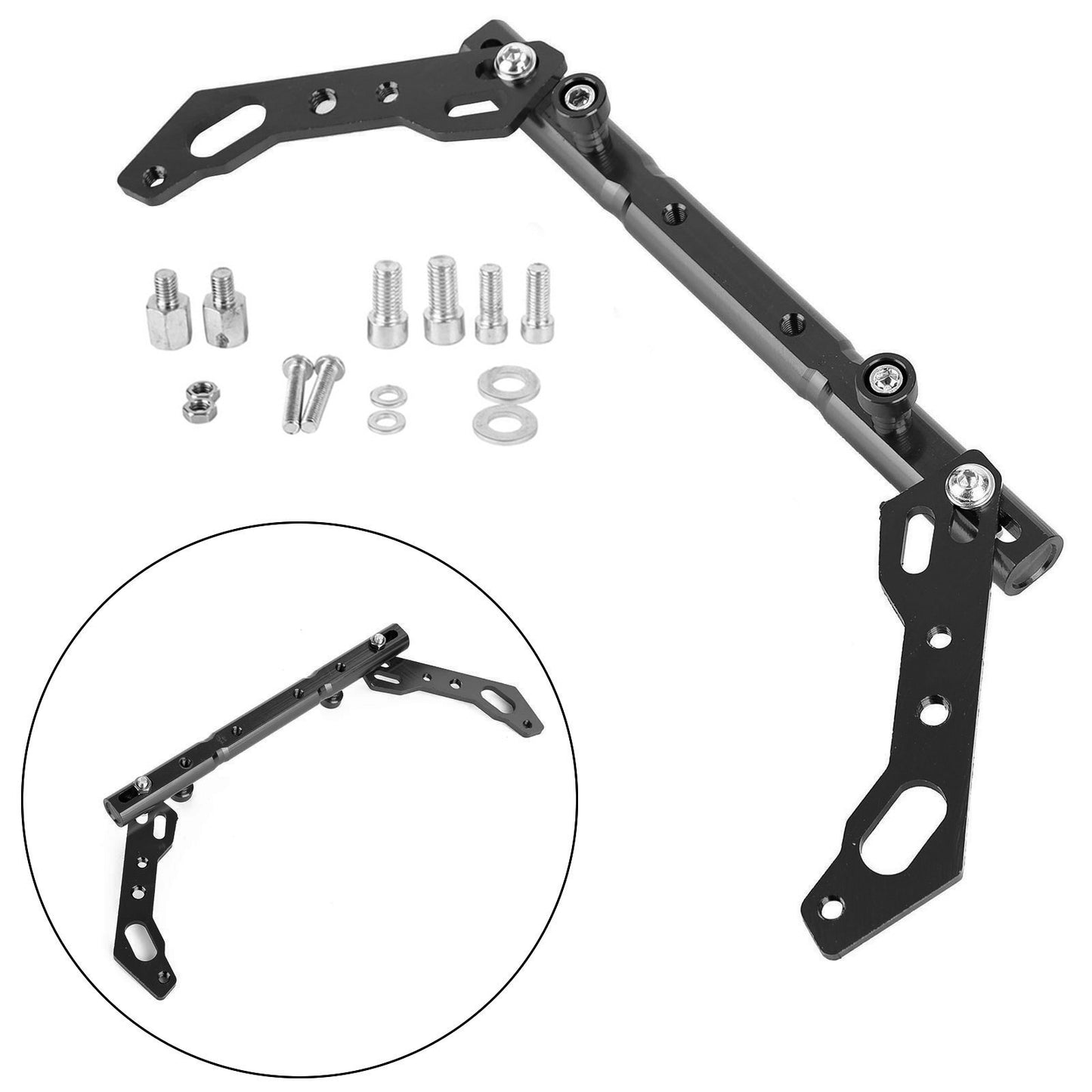 Cnc Querstange Verstellbarer Lenker Balance-Hebel Universal Schwarz Für Motorrad