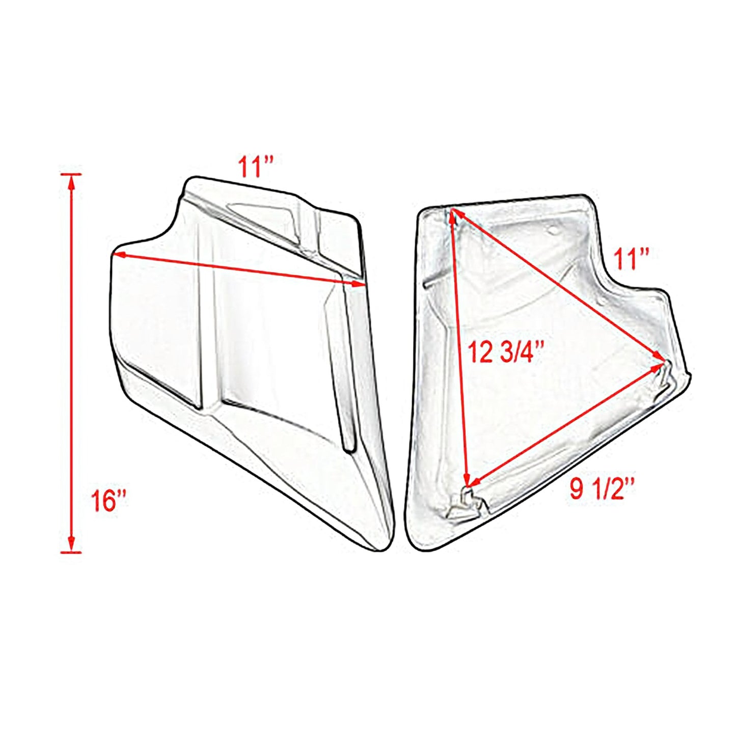 Cache latéral en carbone pour Touring Electra Road Glide Road King 2009-2020