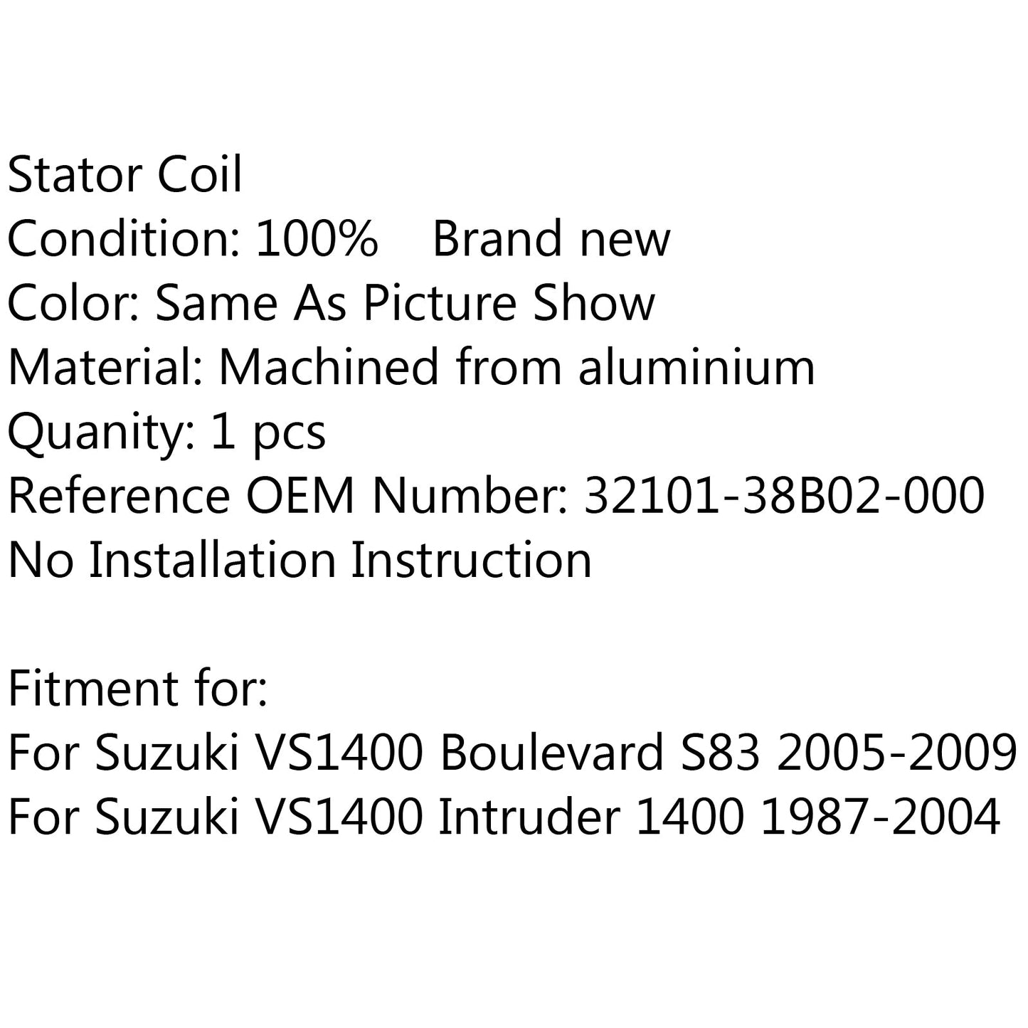 Magnetengenerator Statorspule für Suzuki VS1400 Boulevard S83 Eindringling 1400 Generika