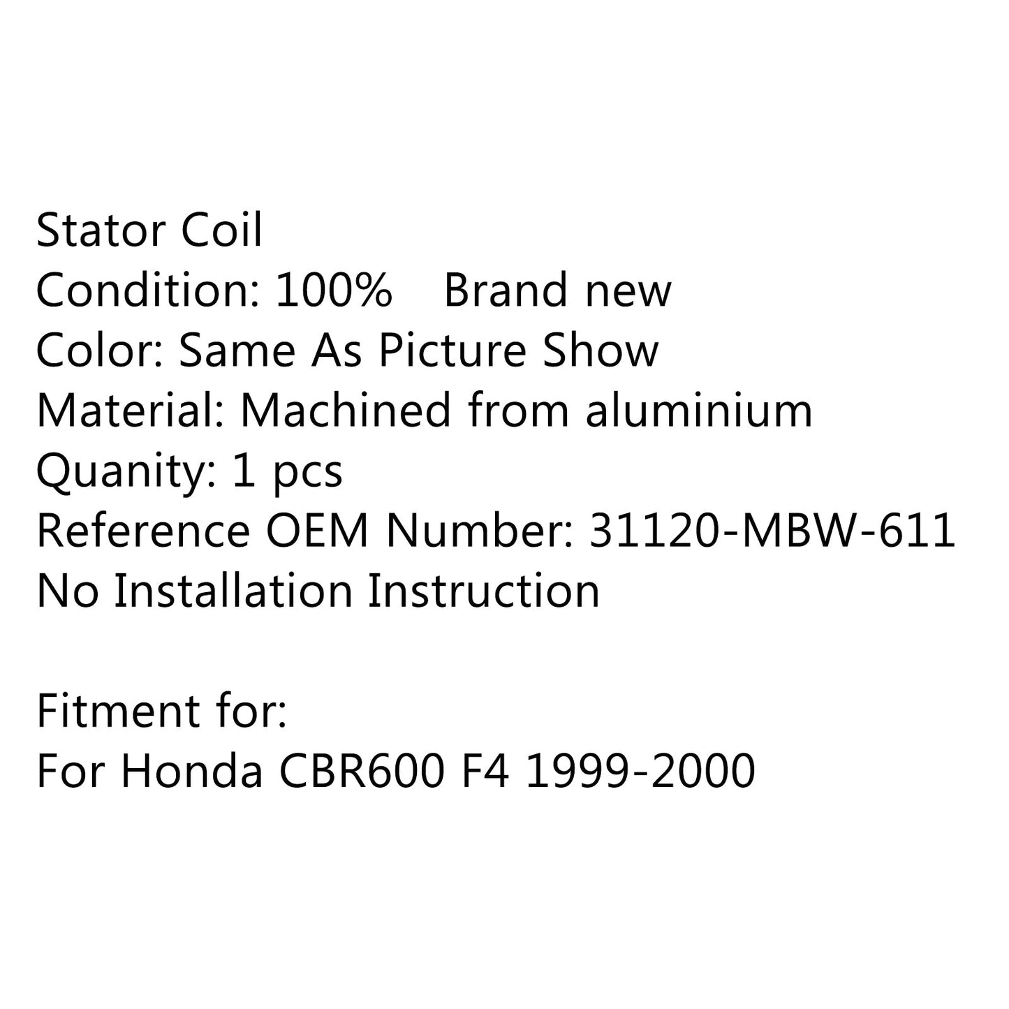Bobine d'origine moteur générateur magnéto pour Honda CBR 600 F4 (99-2000) générique