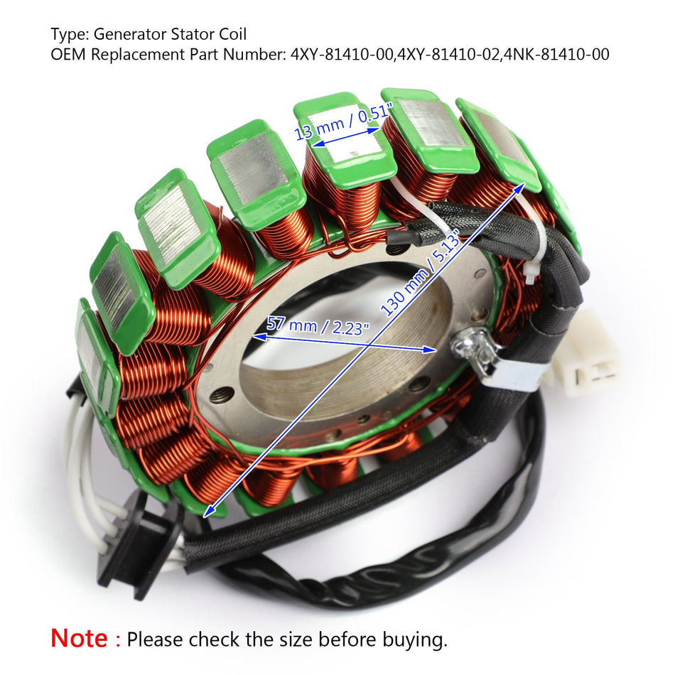 Générateur Stator Bobine Alternateur pour Yamaha XVZ1300 Royal Star Midnight Venture Tour 1996-2013 Générique