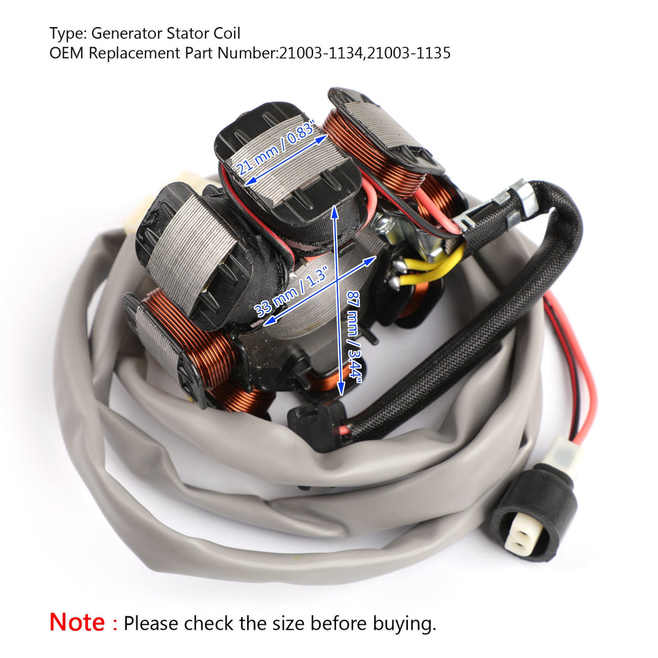 Bobine de stock de moteur de générateur d'aimant pour Kawasaki KLF185 BAYOU 185 1985 1986 1987 1988