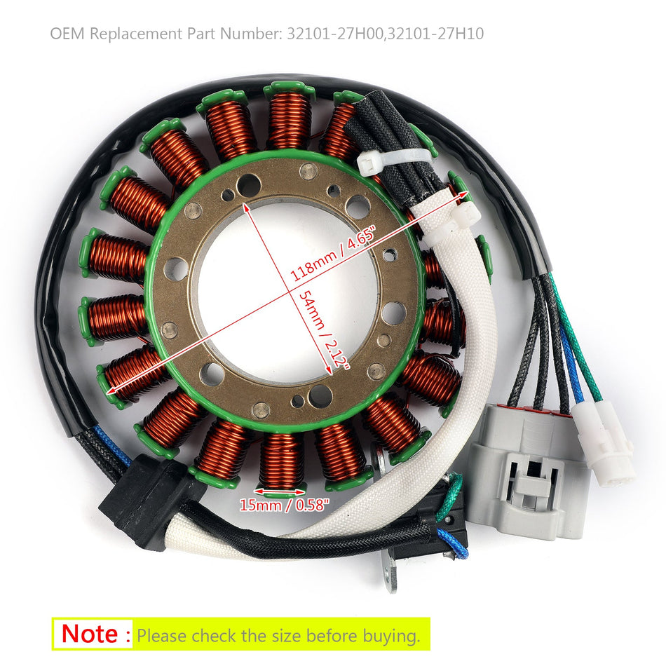 Générateur Stator pour Suzuki LTA400 LT-A400 LTF400 LT-F400 Kingquad 400 2008-2017 Générique