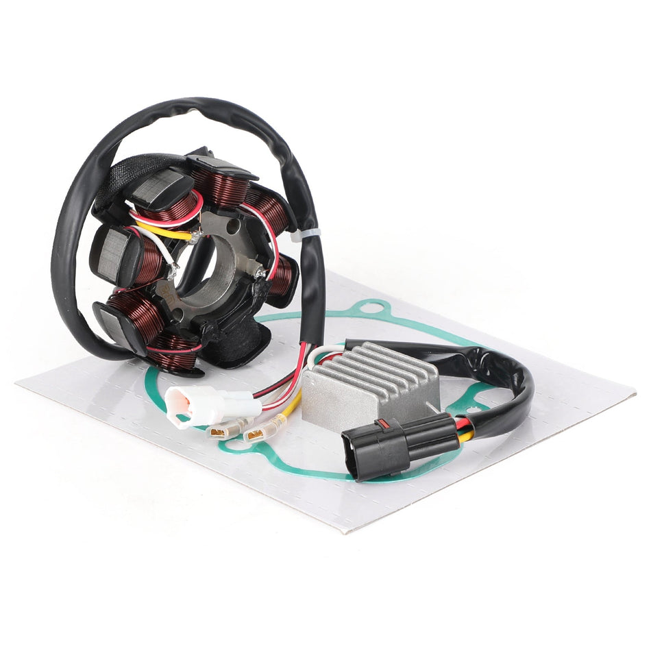Magneto-Spulen-Stator + Spannungsregler + Dichtungs Asse für EXC 400 450 525 XC XC-W 2005-2007 Generic