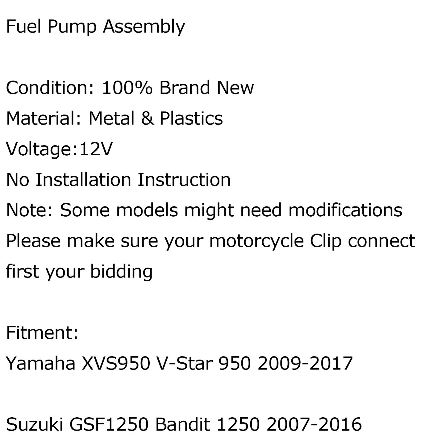 35-mm-Kraftstoffpumpe für Suzuki Katana 650 GSX650F GSX-650F 2008 GSXS1000 2006 Generikum