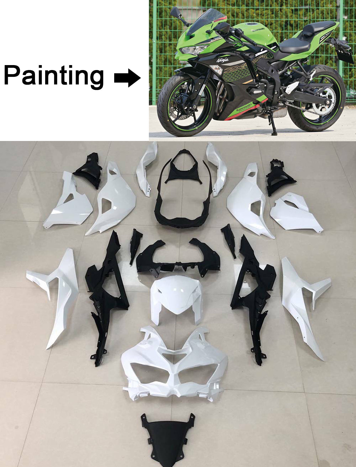 Kit de carénage Amotopart Kawasaki Ninja ZX-25R 2020-2021