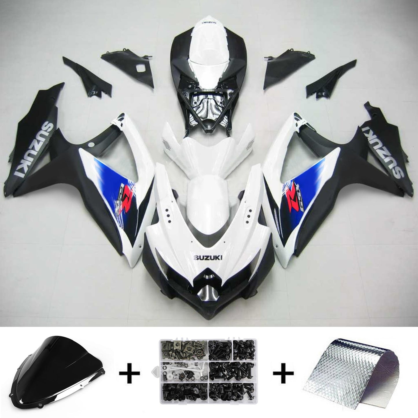 Amotopart Suzuki GSXR 600/750 2008-2010 Verkleidungskit Karosserie Kunststoff ABS K8