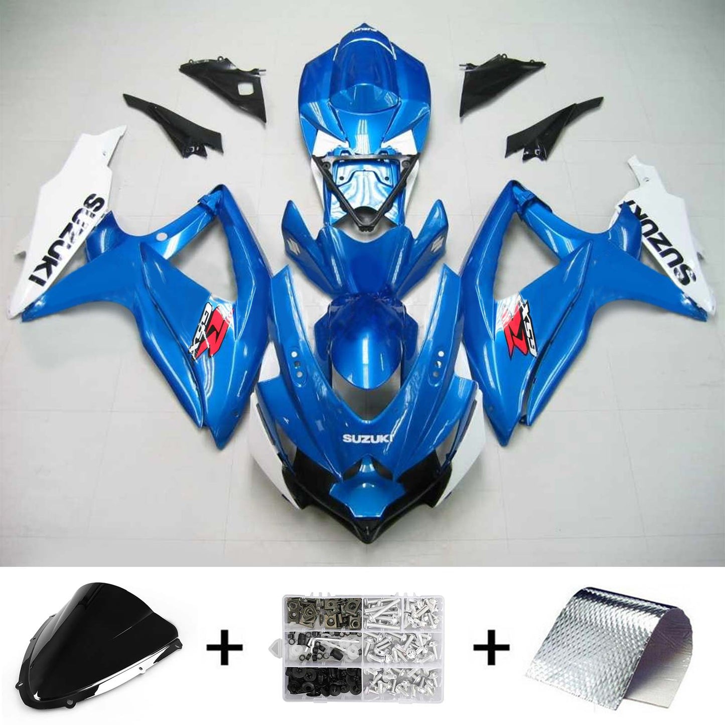 Amotopart Suzuki GSXR 600/750 2008-2010 Verkleidungskit Karosserie Kunststoff ABS K8