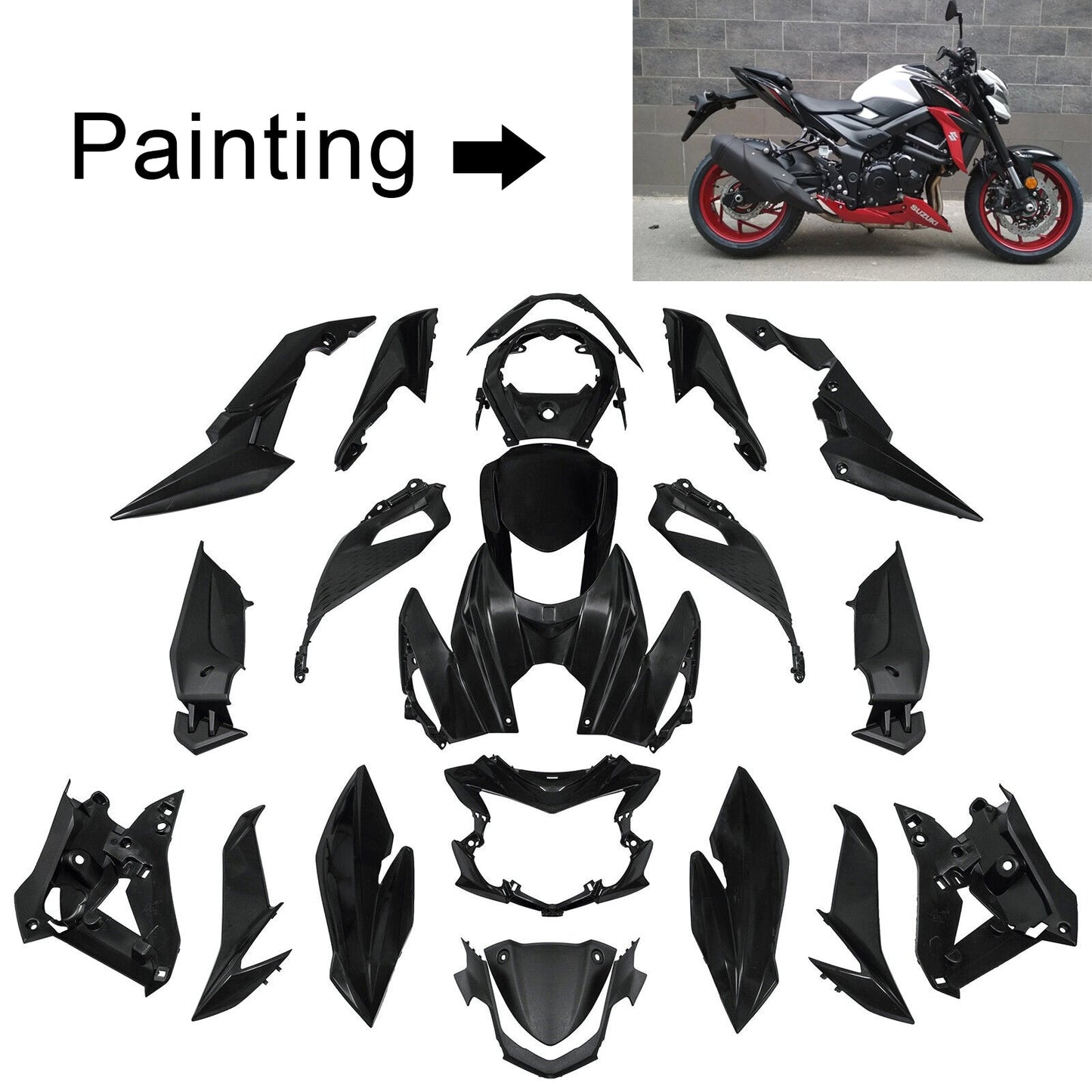 Amotopart Suzuki GSX-S 750 2017-2021 Kit de carénage Corps Plastique