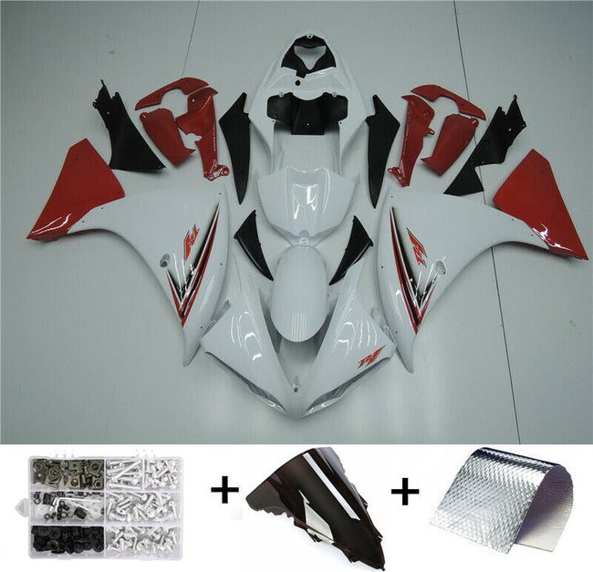 Injection Plastic ABS Fairing Fit for Yamaha YZF R1 2009-2011 Red White 