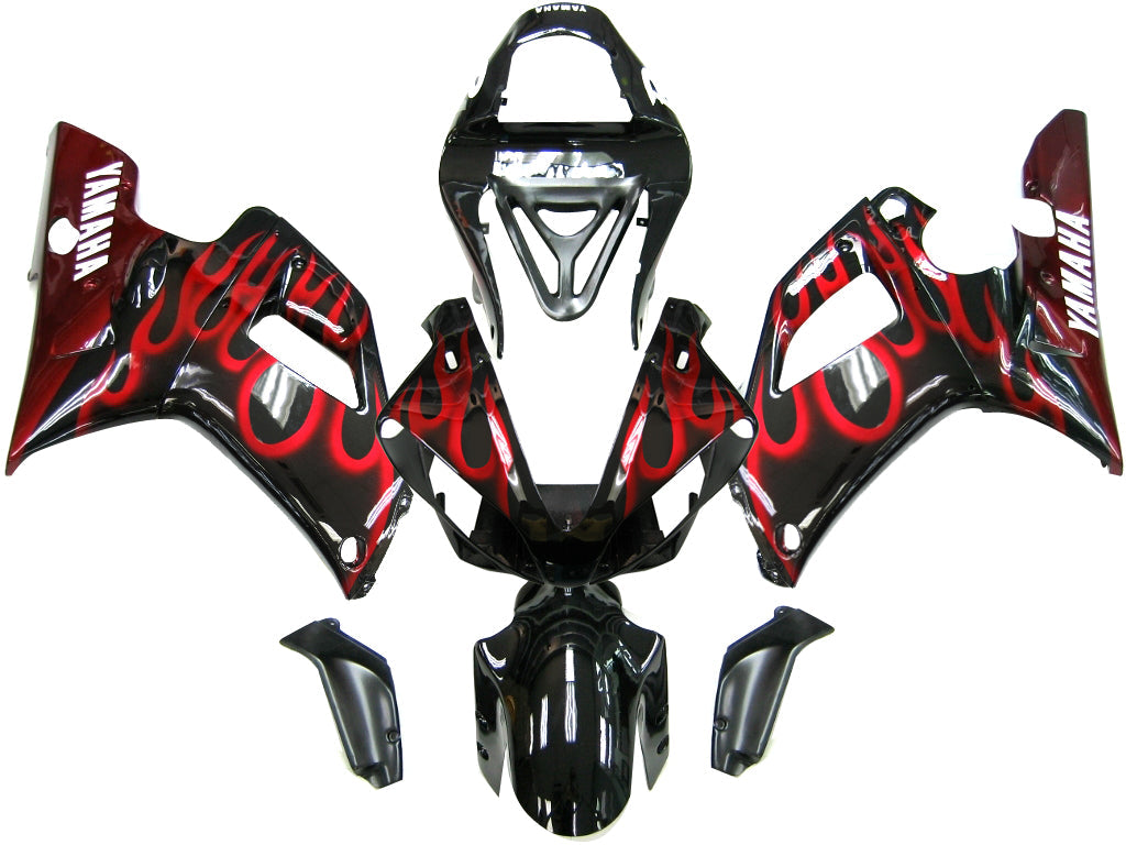 Amotopart 2000-2001 Yamaha YZF 1000 R1 Fazites Black & Red Frame Kit