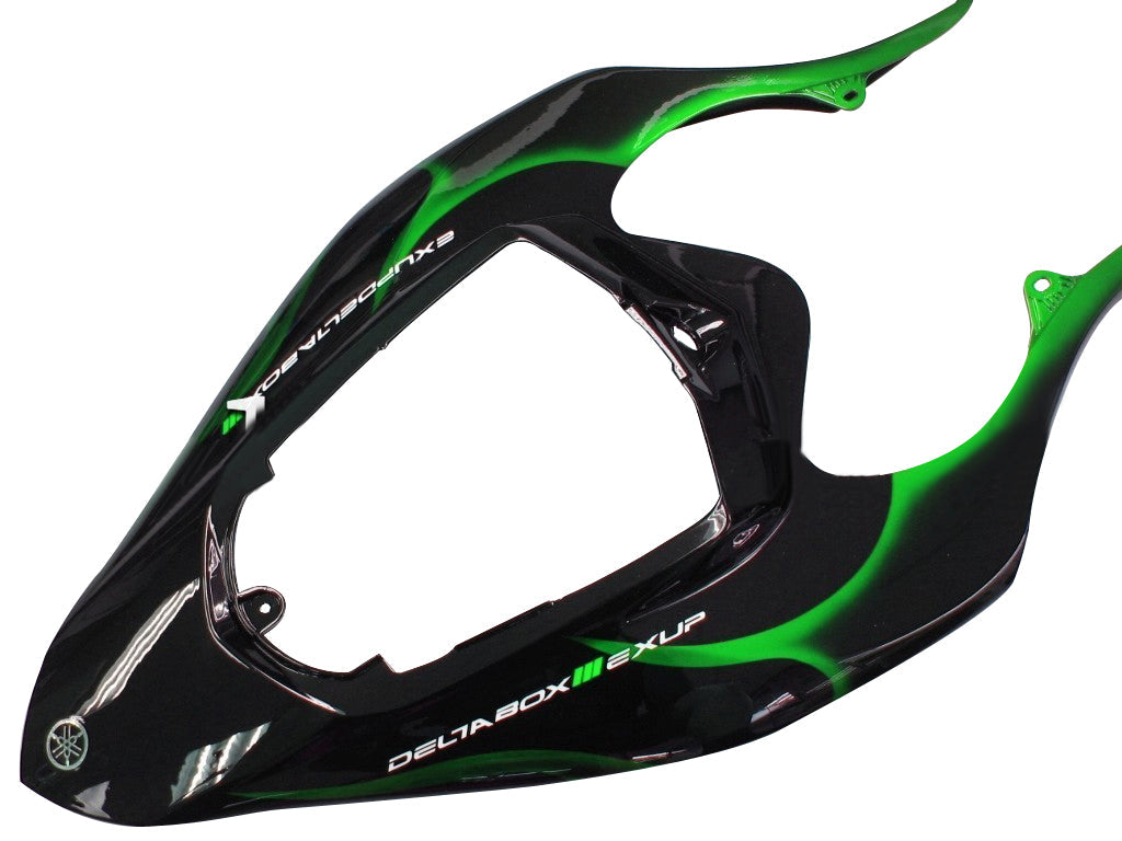 Amotopart Faillings 2004-2006 Yamaha YZF-R1 Black &amp; Green Flame R1 Racing Générique