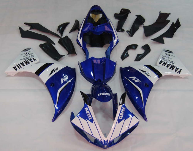 Amotopart 2009-2011 Yamaha R1 Verkleidung Blue & White Kit