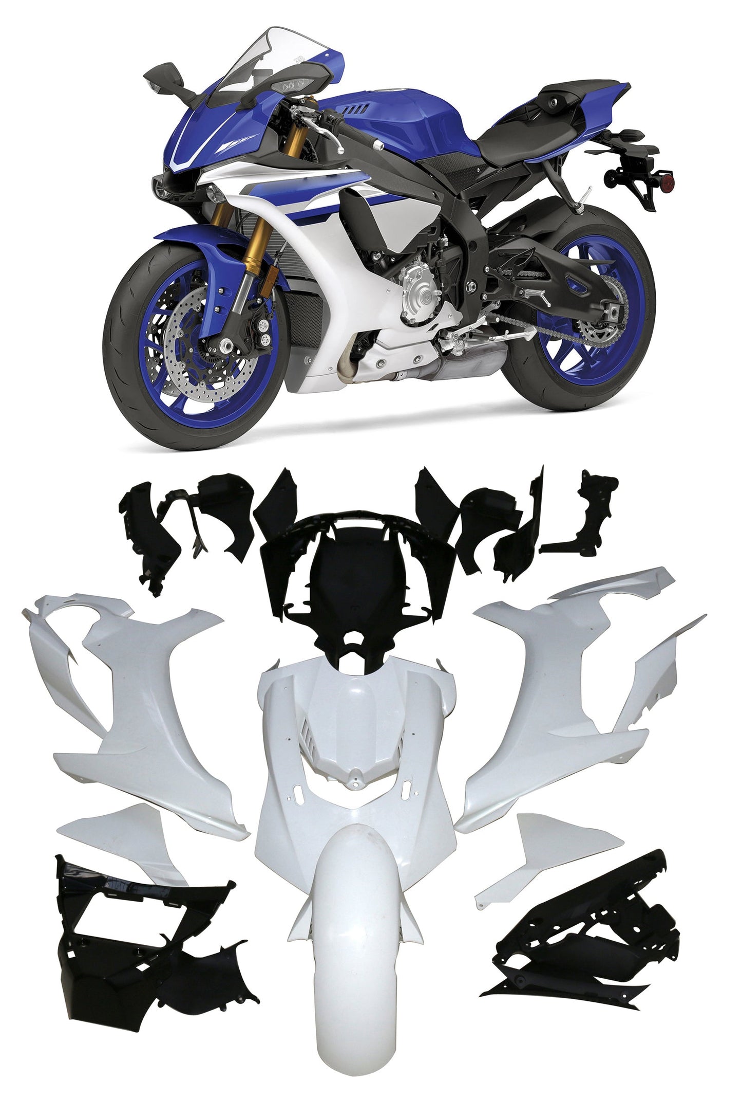 Amotopart Yamaha YZF 1000 R1 2015-2019 Abzugskit