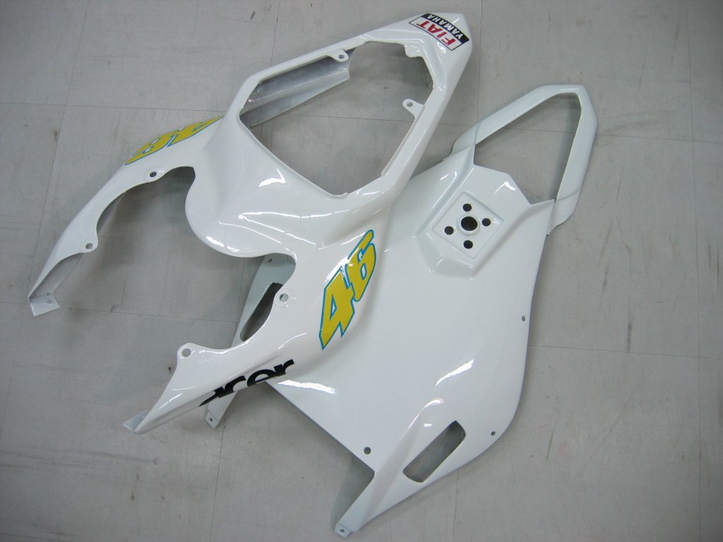 Amotopart Verkleidung Yamaha YZF-R6 2006-2007 Verkleidung wei? Blau Nr. 46 Fiat Abzugskit