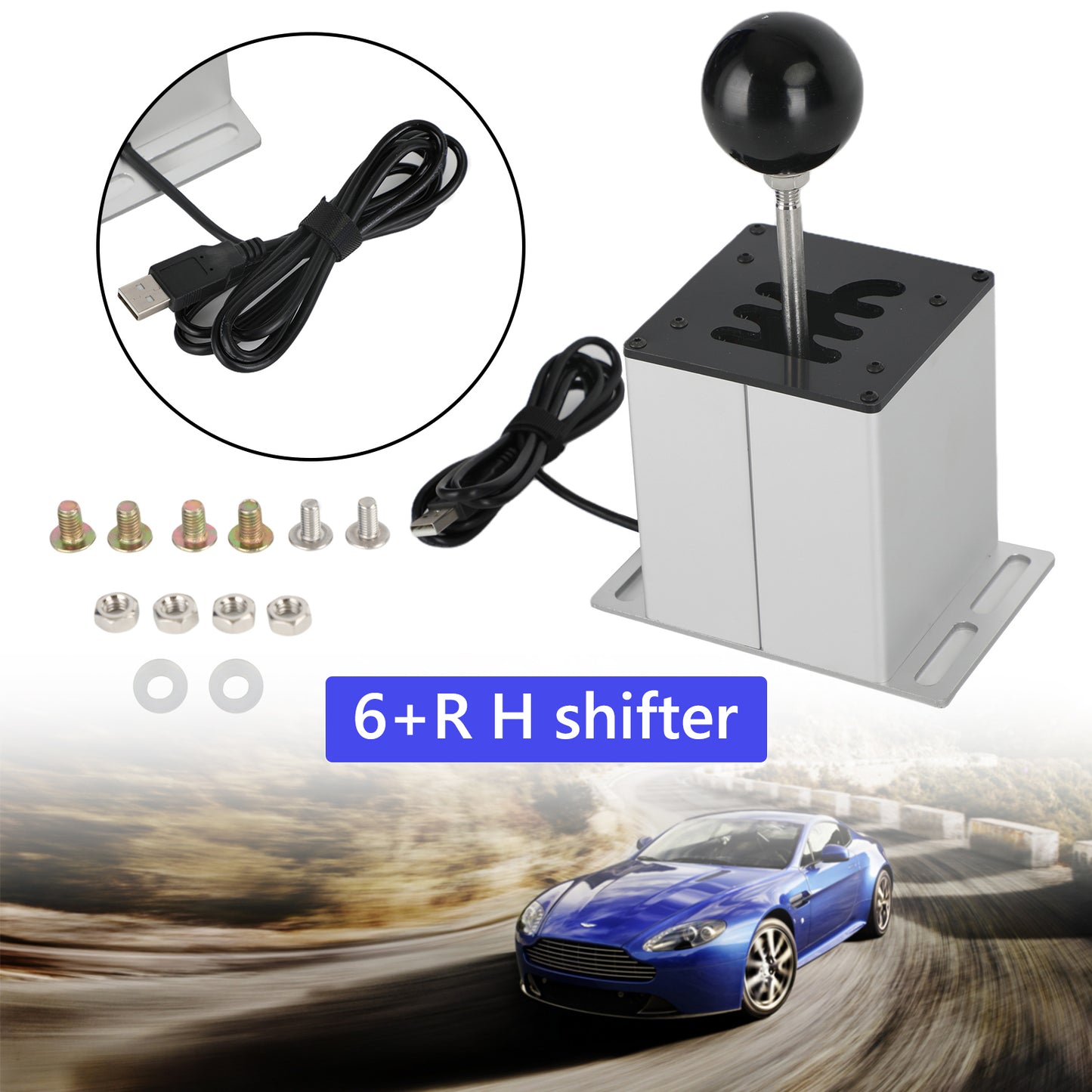 USB-Handbremse mit Klemme und H-Schalthebel für Logitech G29 Lenkrad Sim Racing