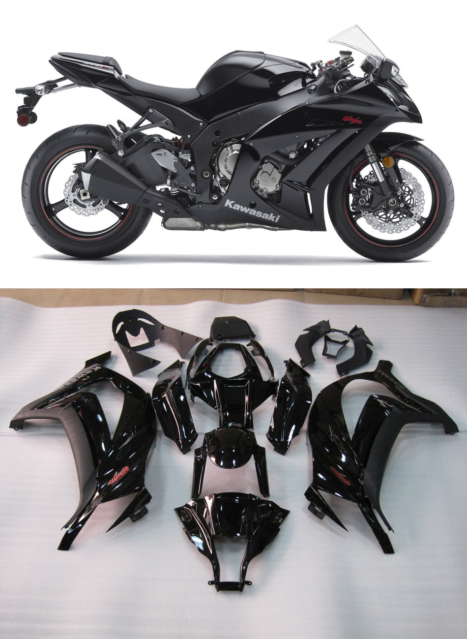 Amotopart-Fügsamkeiten 2011-2016 Kunststoff Kawasaki ZX10R Ninja Black Racing Generic Racing