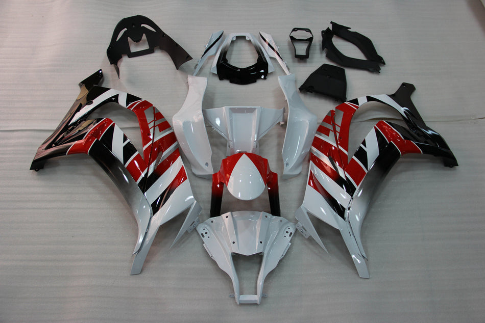 Amotopart 2011-2015 Kawasaki ZX10R Verkleidung White & Red Kit