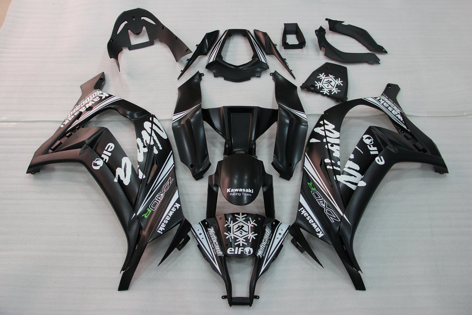 Amotopart 2011-2015 Kawasaki ZX10R Verkleidung Black Kit