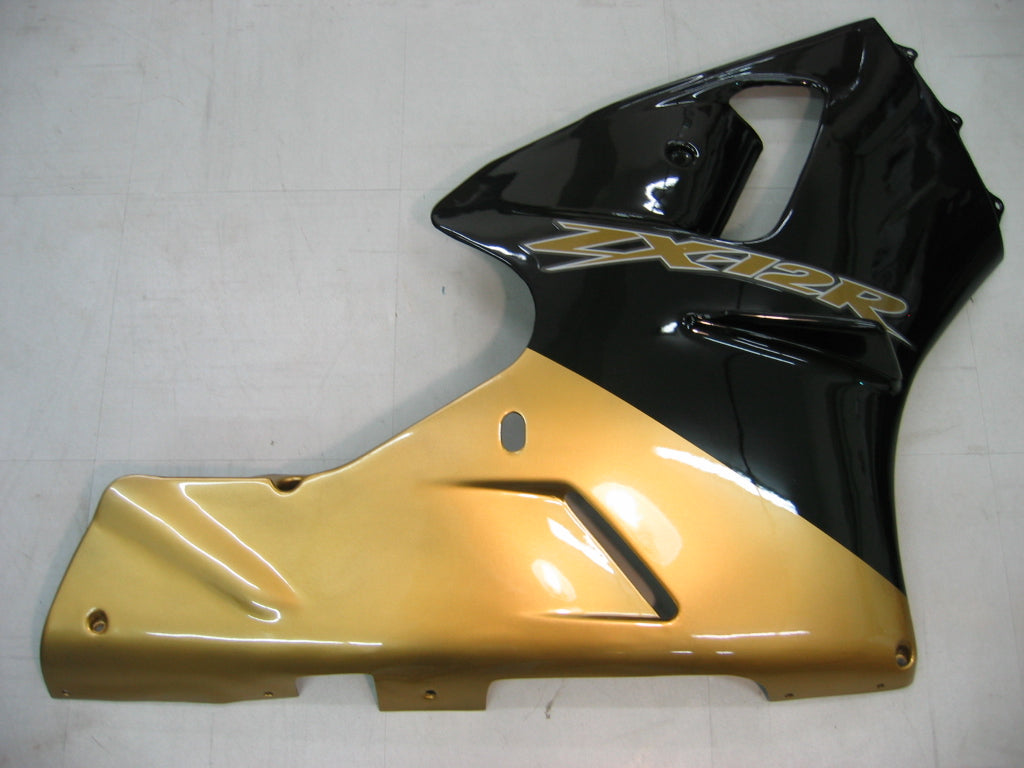 Amotopart 2000-2001 Kawasaki ZX12R Verkleidung Black & Gold Kit