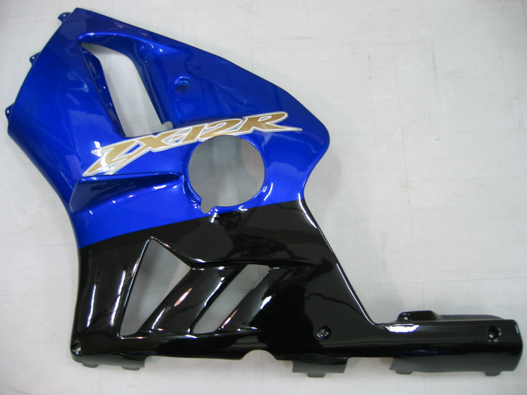 Amotopart 2002-2005 Kawasaki ZX12R Verkleidung Blue Kit