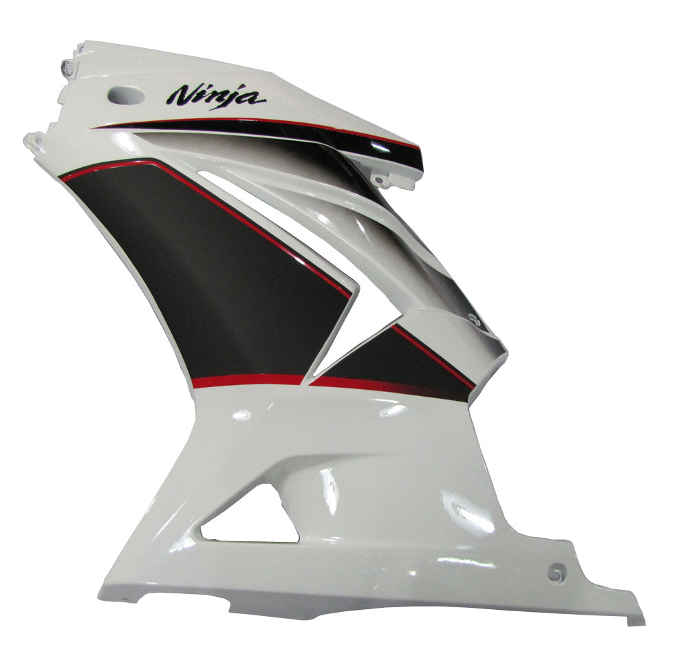 Amotopart 2008-2010 Kawasaki ZX250 Verkleidung White & Black Kit