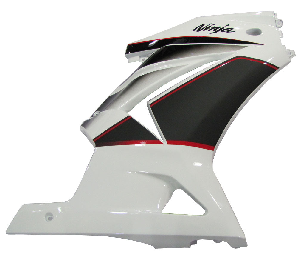 Amotopart 2008-2010 Kawasaki ZX250 Verkleidung White & Black Kit