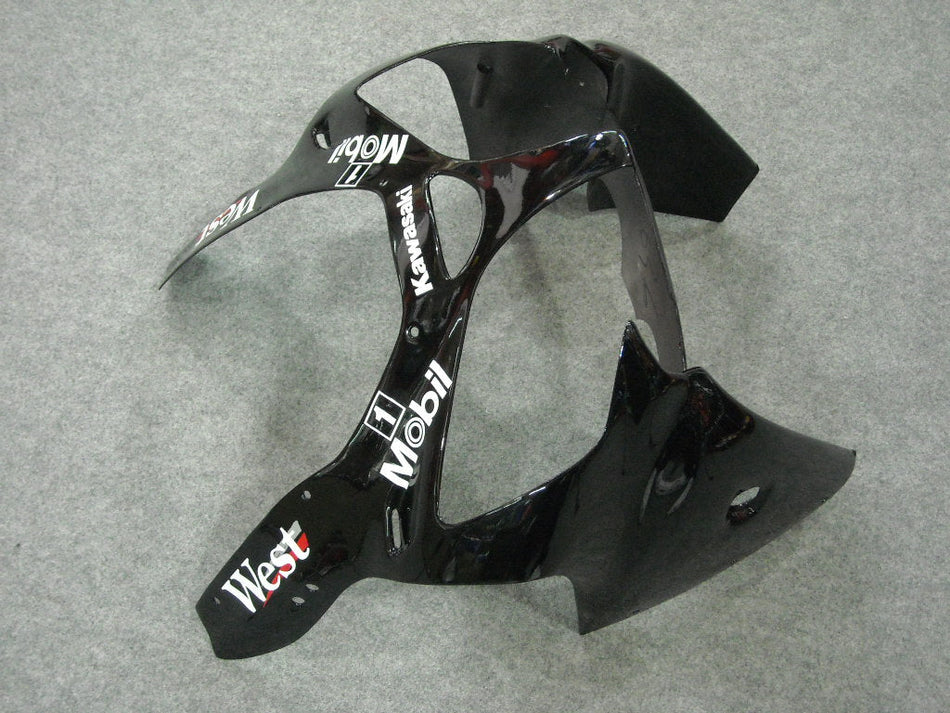 Amotopart 2000-2002 Kawasaki ZX6R Kit de carénage noir et jaune