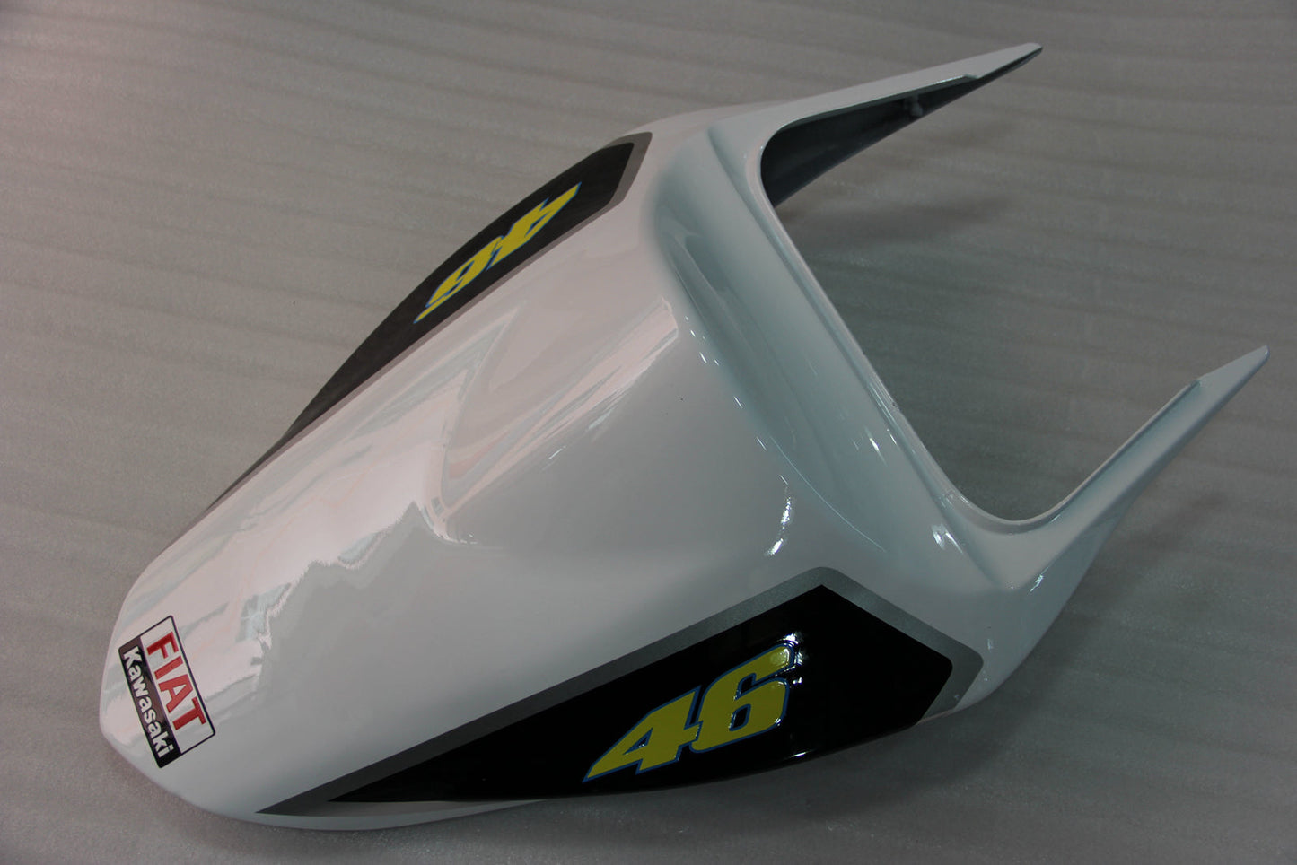 Amotopart 2003-2004 Kawasaki ZX6R Verkleidung White & Blue Kit