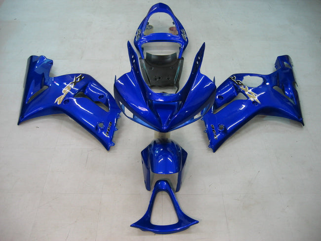 Amotopart 2003-2004 Kawasaki ZX6R Verkleidung G-Blue Kit