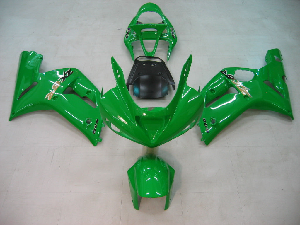 Amotopart 2003-2004 Kawasaki ZX6R Verkleidung Green Kit