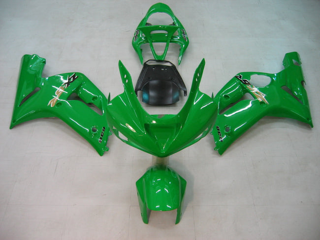 Amotopart 2003-2004 Kawasaki ZX6R Verkleidung Green Kit