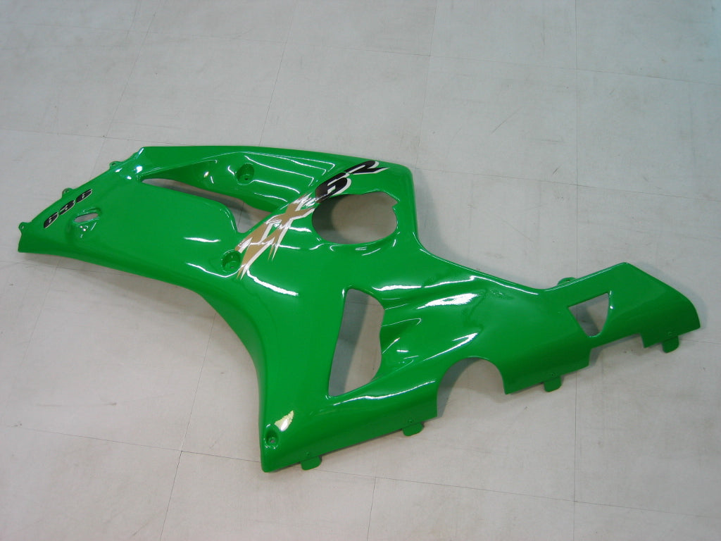 Amotopart 2003-2004 Kawasaki ZX6R Verkleidung Green Kit