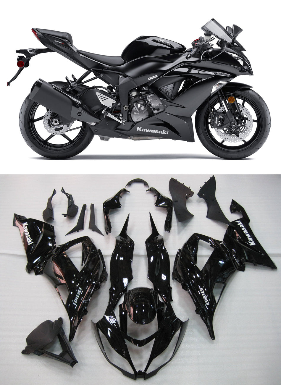 Amotopart-Fügsamkeit 2013-2018 Kunststoff Kawasaki ZX6R 636 Black Ninja Racing Generic Racing
