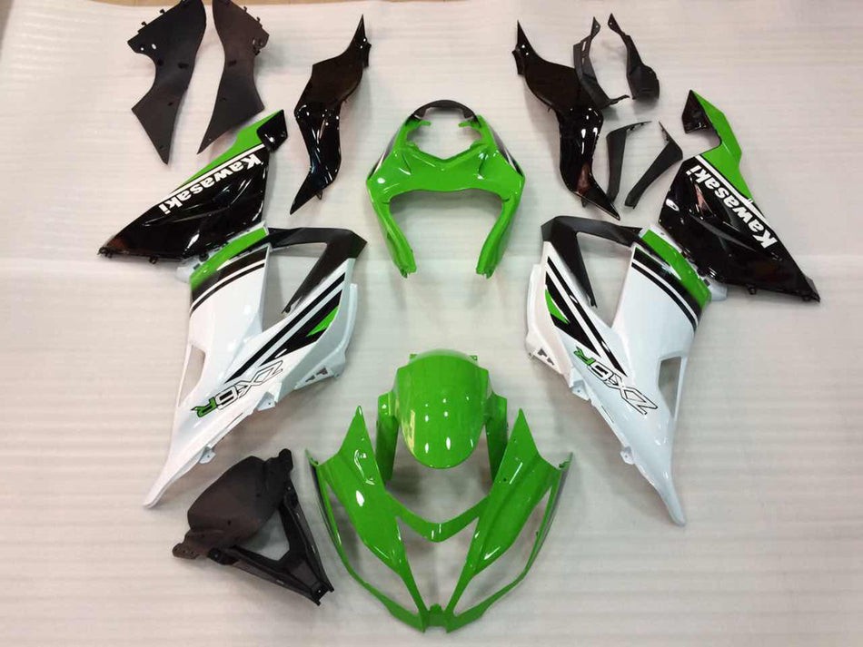Amotopart-Fügsamkeiten 2013-2018 Plastik Kawasaki ZX6R 636 Grüne Weiß Ninja Rennsport Generika