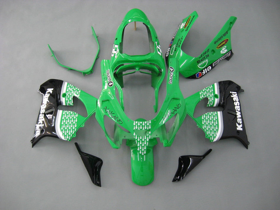 Amotopart-Fügeln 2000-2001 Kawasaki ZX 9R Green Black Nr. 56 Nakano Racing Generika