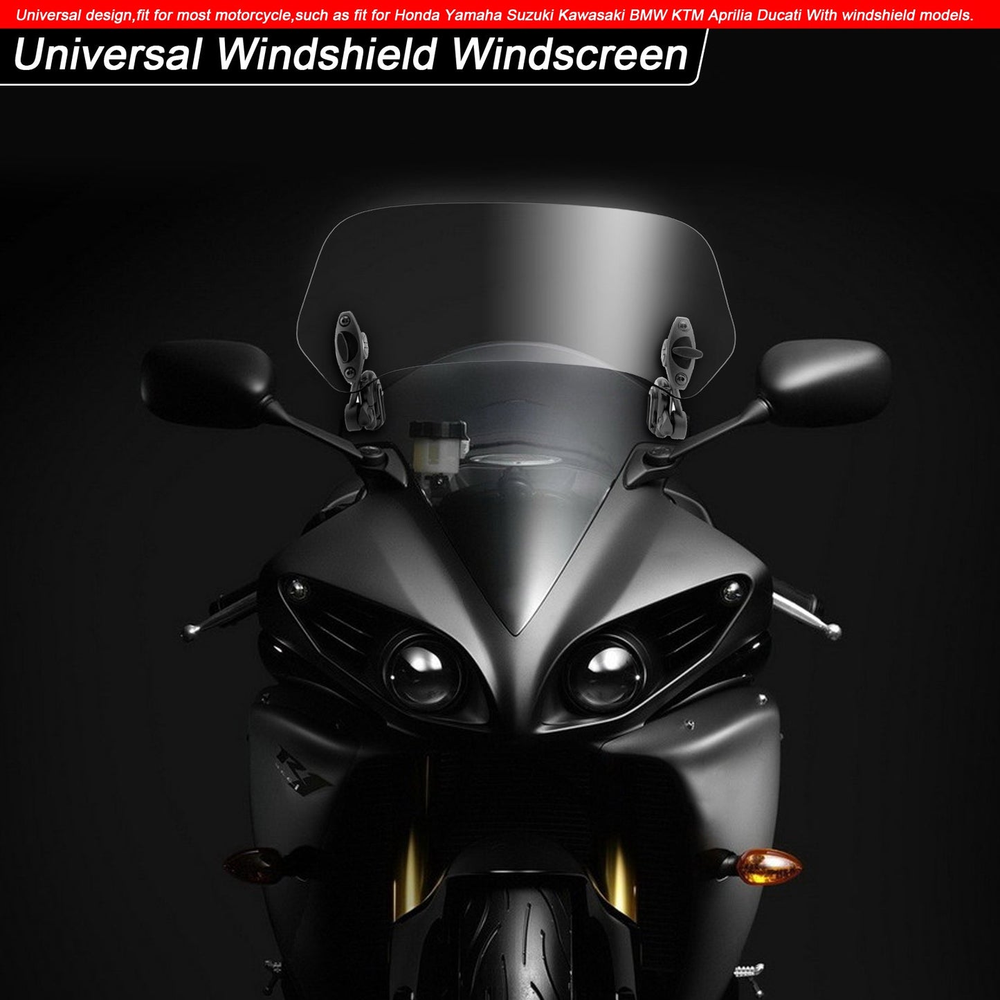 Motorrad Verstellbarer Clip auf Windschutz